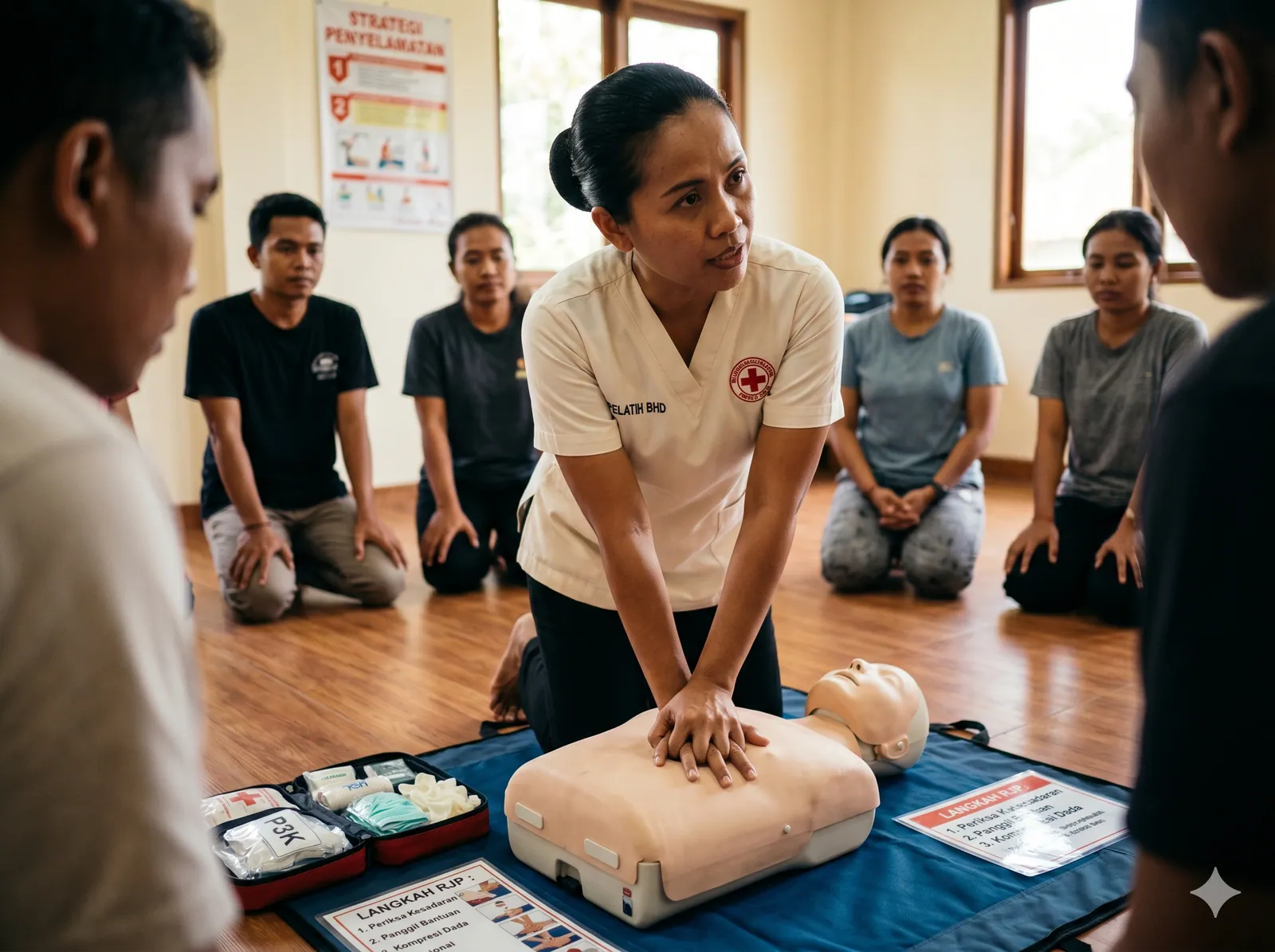 Sesi pelatihan First Aid Training